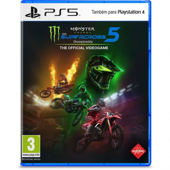 Monster Energy Supercross - The Official Videogame 5 LOW COST | PS4 & PS5 - Jogo Digital
