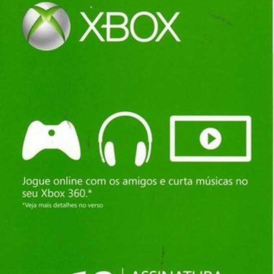 Xbox Live Gold 12 meses | XBOX ONE - Jogo Digital