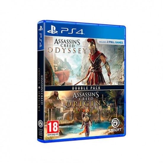 Assassin's Creed Odyssey + Assassin's Creed Origins Double Pack PS4 - Jogo em CD