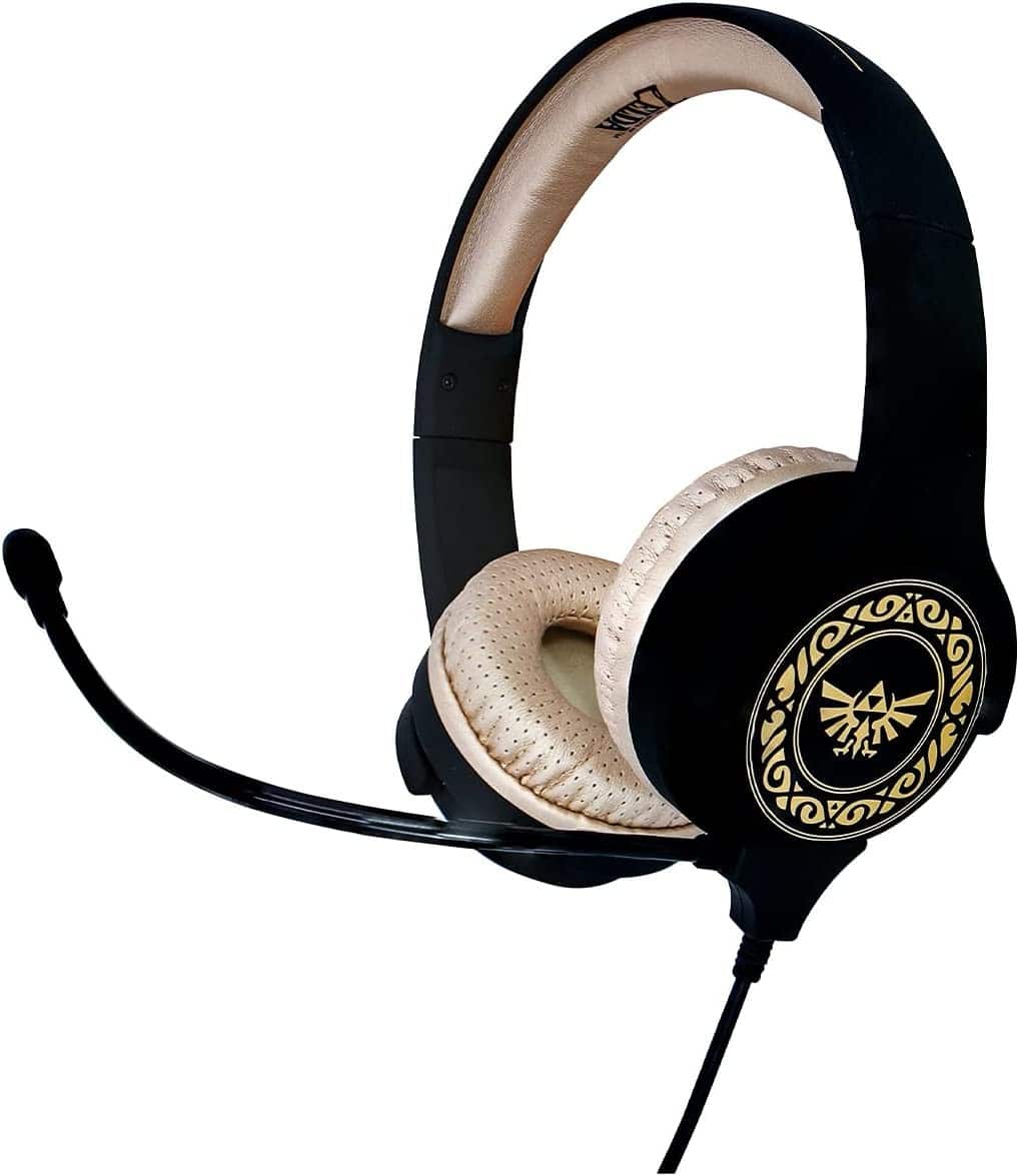 Auscultadores OTL Zelda Crest Black and Gold Kids Interactive